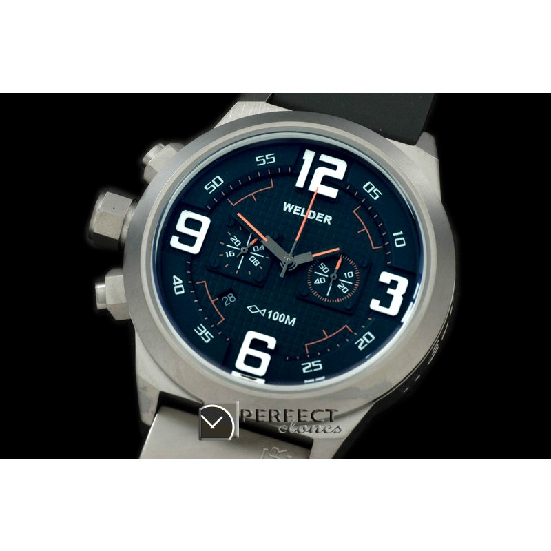 WLD20002 K31 Chronograph SS/RU Black/Orange Jap Qtz