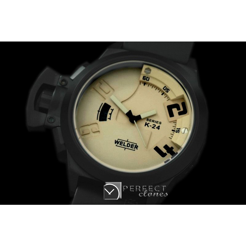 WLD50041 K24 Automatic PVD/RU Cream/Black Asian 2813