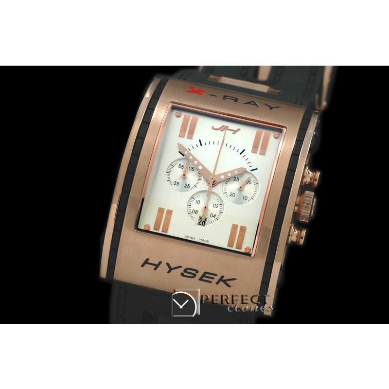 HY01006 X Ray Chronograph RG/RU White Jap Quartz