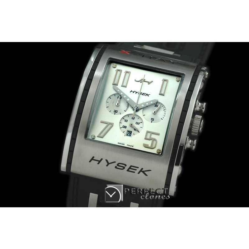 HY01001 X Ray Chronograph SS/RU White Jap Quartz