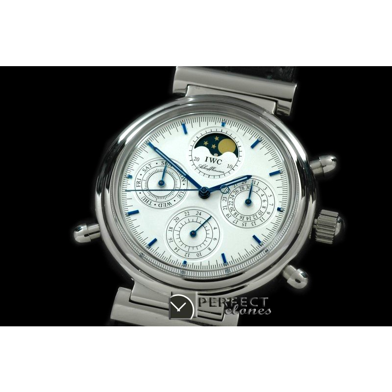IWDV00103 Da Vinci Perpetual Calendar SS/LE White/Blue Asia 21J