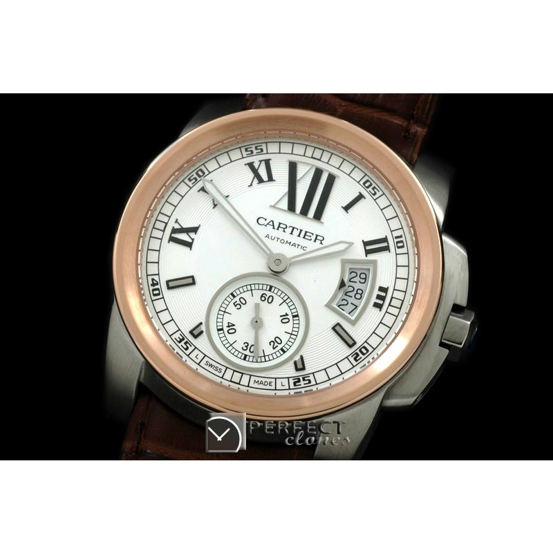 CARCC00121L Calibre de Cartier SS/RG/LE White A2