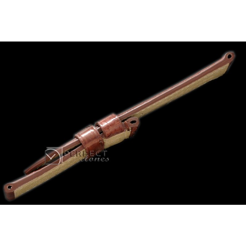 PNA01037 26/26 Brown American Croc Straight Cut Leather Strap