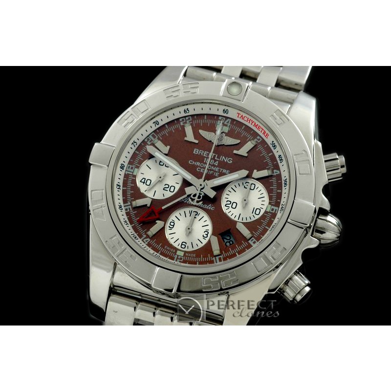 BLB01G-10004 Chronomat B01 GMT SS/SS Brown Sticks A-7750