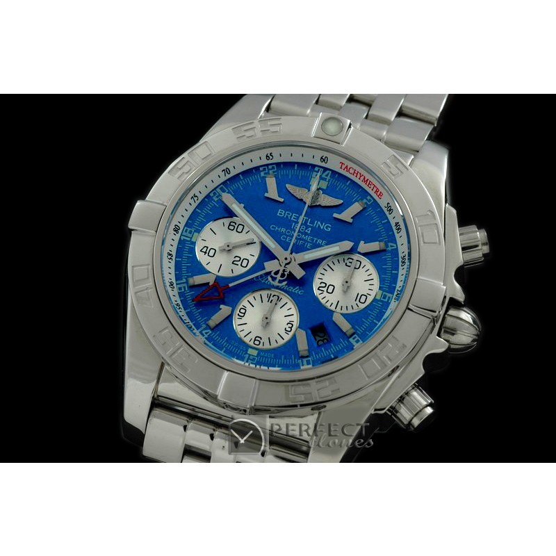 BLB01G-10005 Chronomat B01 GMT SS/SS Blue Sticks A-7750