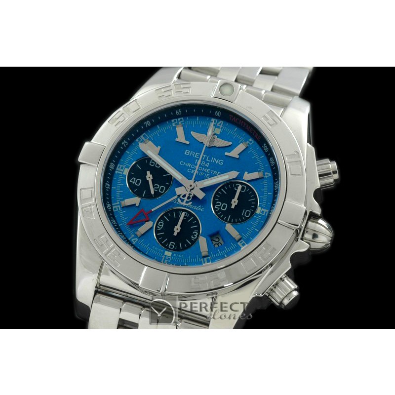 BLB01G-10006 Chronomat B01 GMT SS/SS Blue Sticks A-7750