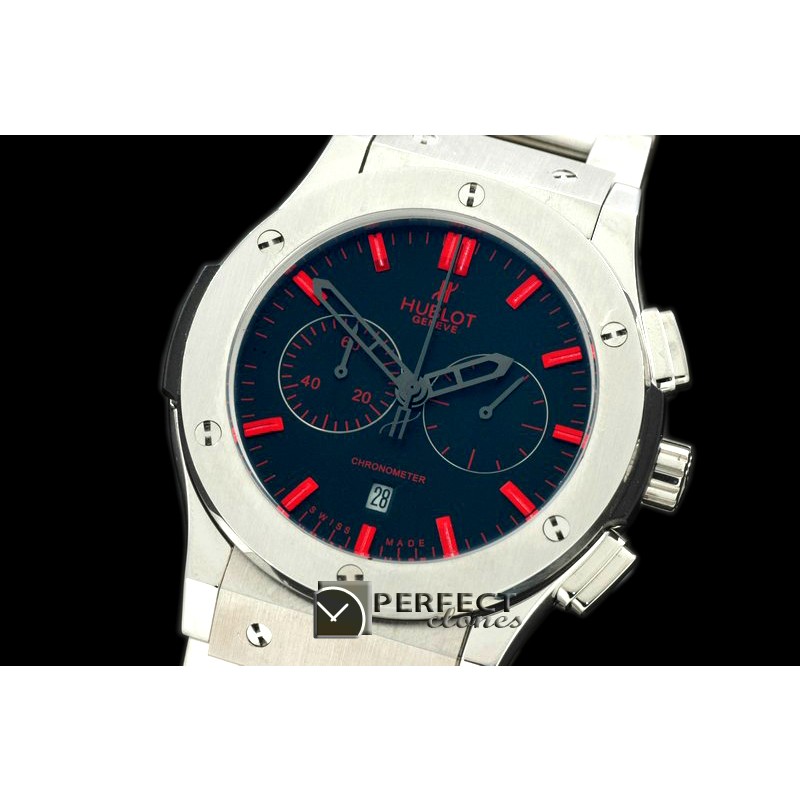 HBFSC10005A Classic Fusion Chrono SS/SS Black/Red Jap Quartz
