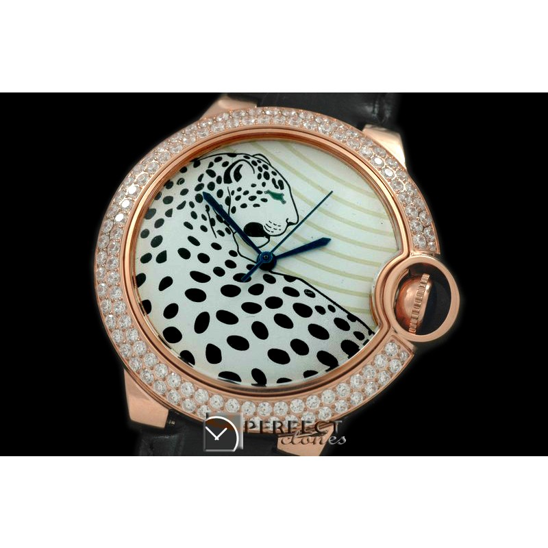 CARBA00584 Ballon Bleu de Cartier Mid Porcelian RG/LE "Panther"