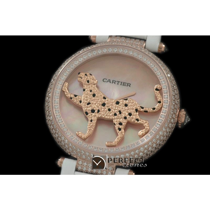 CARBP10021 Panthere de Cartier Ladies RG/LE Pink Swiss Qtz