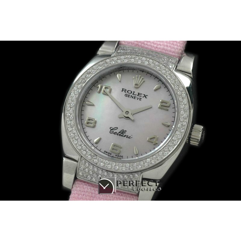 RLCM00124DL Ladies Mini Cellini SS/LE MOP Pink Num Swiss Quartz