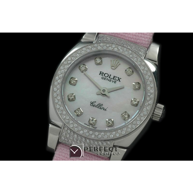 RLCM00114DL Ladies Mini Cellini SS/LE MOP Pink Diam Swiss Quartz
