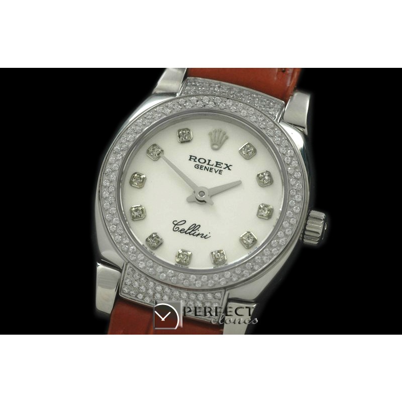 RLCM00111DL Ladies Mini Cellini SS/LE White Diam Swiss Quartz