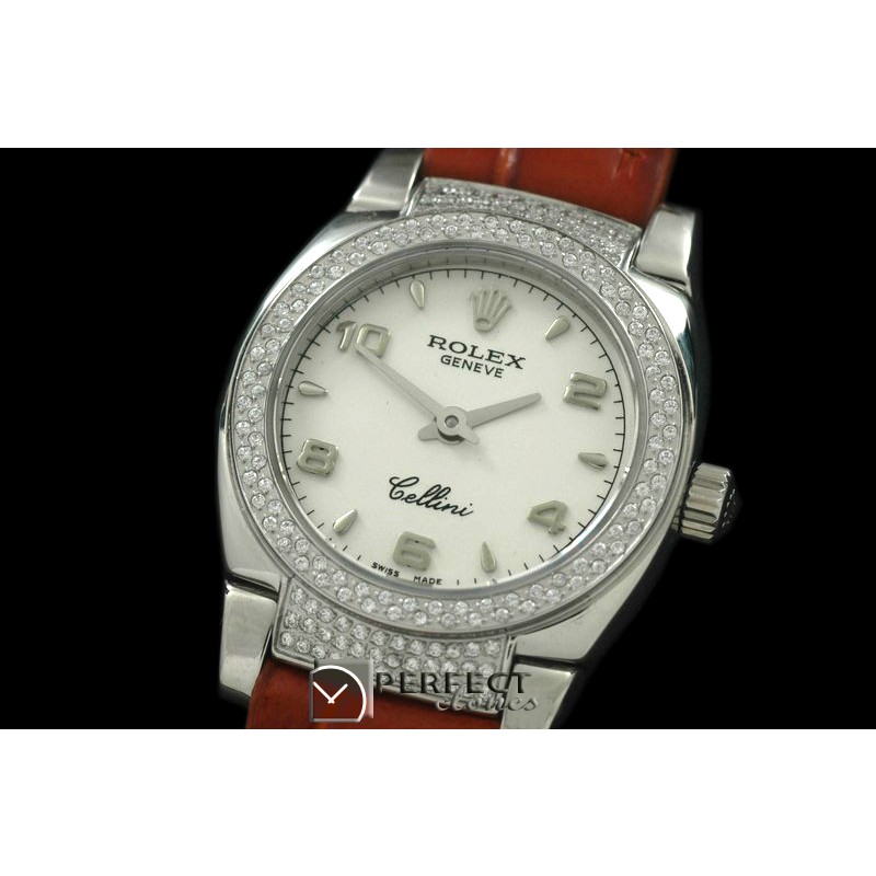 RLCM00122DL Ladies Mini Cellini SS/LE Silver Numeral Swiss Quart