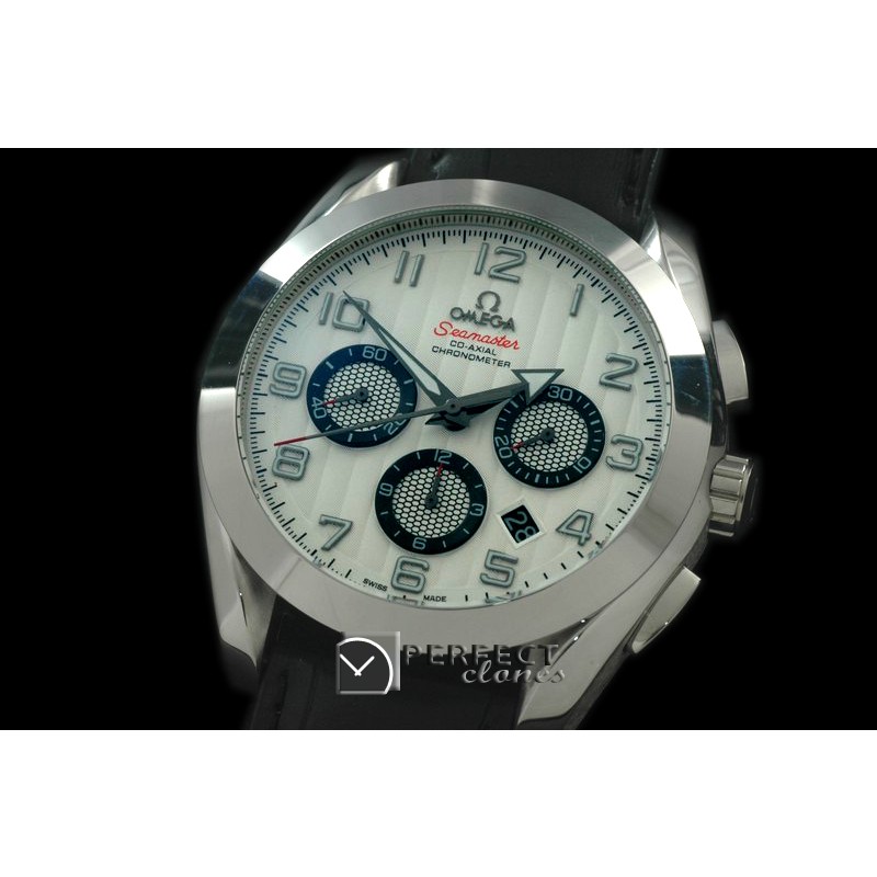 OMAT11001 Aqua Terra Chrono SS/LE White Asian 2813