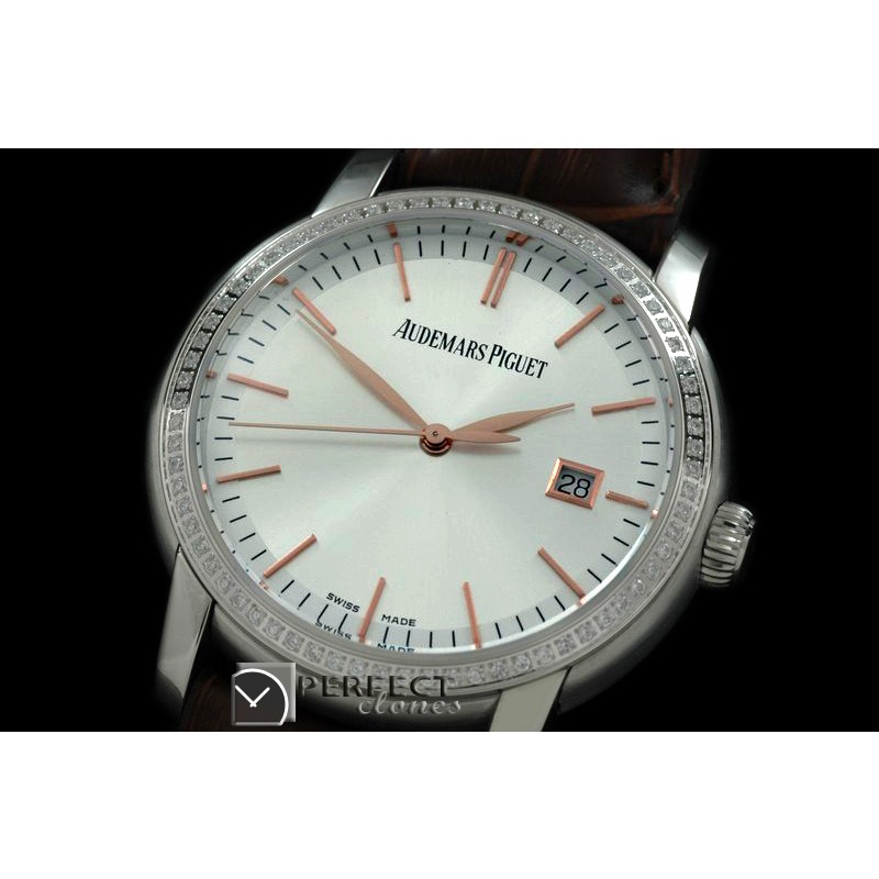 APJA00102A Jules Audemars Classic Auto SS/Diam White Eta 2824-2