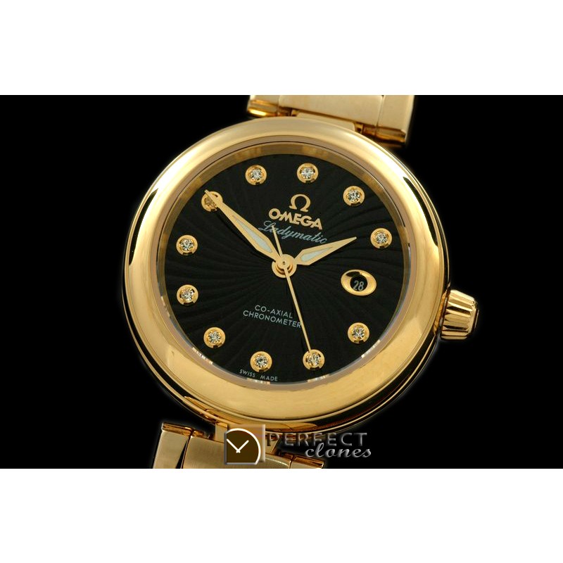 OMDEM00112 Deville Ladymatic Mid YG/YG Blk A-2836