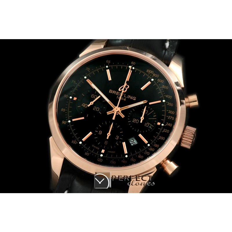 BLT01022L TransOcean Chrono Men RG/LE Black A-77528800