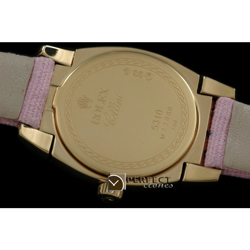 RLCM00224DL Ladies Mini Cellini YG/LE MOP Pink Num Swiss Quartz