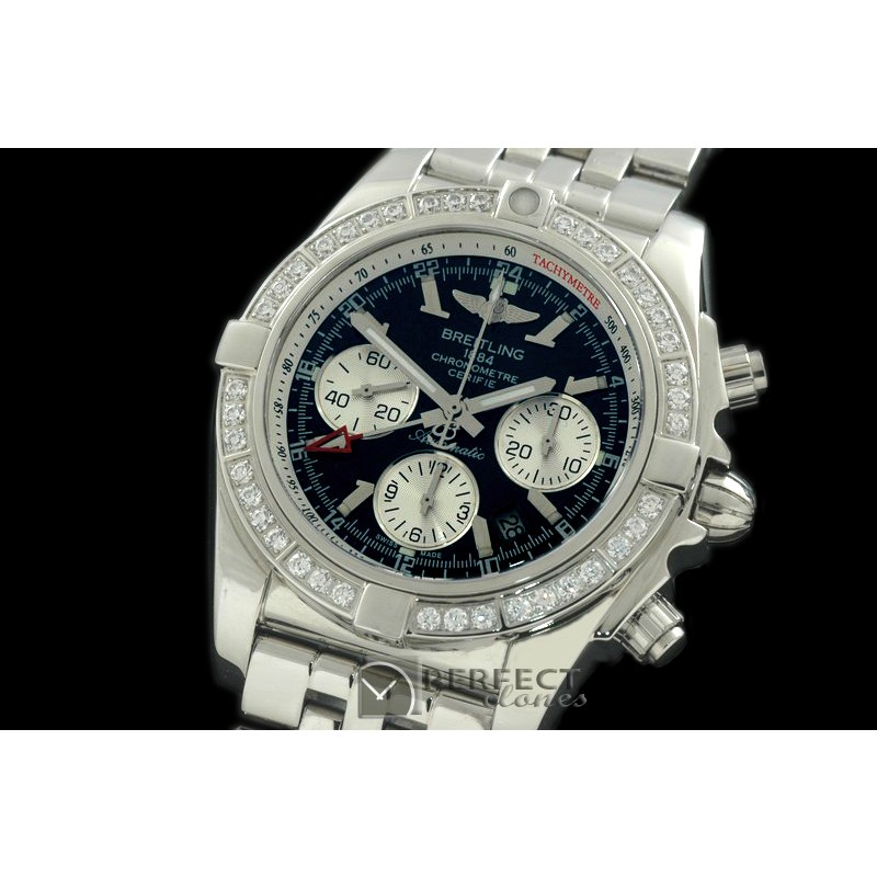 BLB01G-10002D2 Chronomat B01 GMT SS/SS Black Sticks A-7750