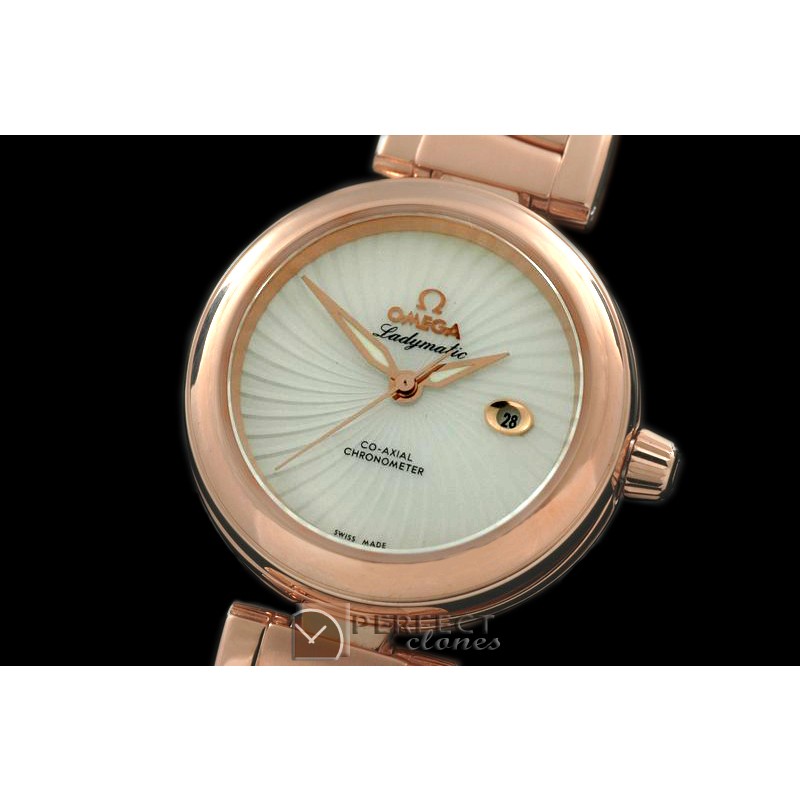 OMDEM00173 Deville Ladymatic Mid RG/RG Wht 2813 21J