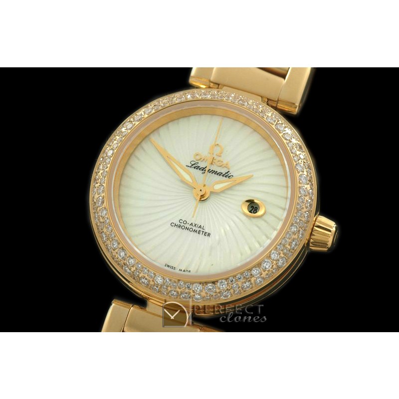 OMDEM00163D Deville Ladymatic Mid YG/YG Wht 2813 21J