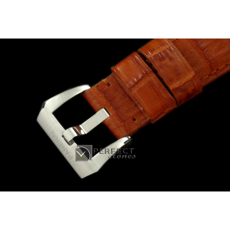 PNA00012 24/22 Handsewn American Croc Leather Strap - Brown