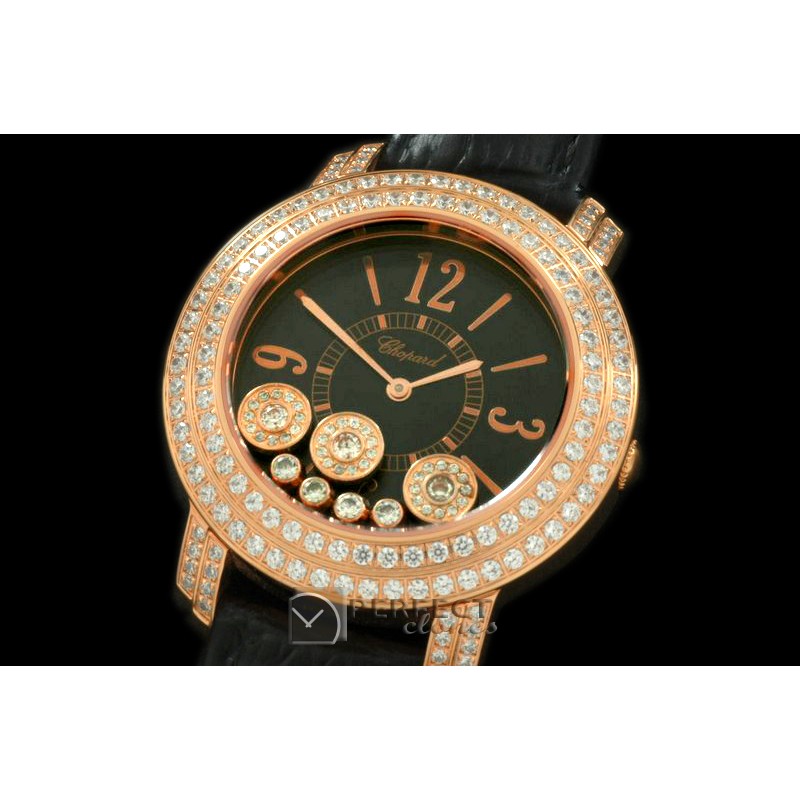 CPHS00112 Happy Sports Ladies RG/LE Black Swiss Quartz