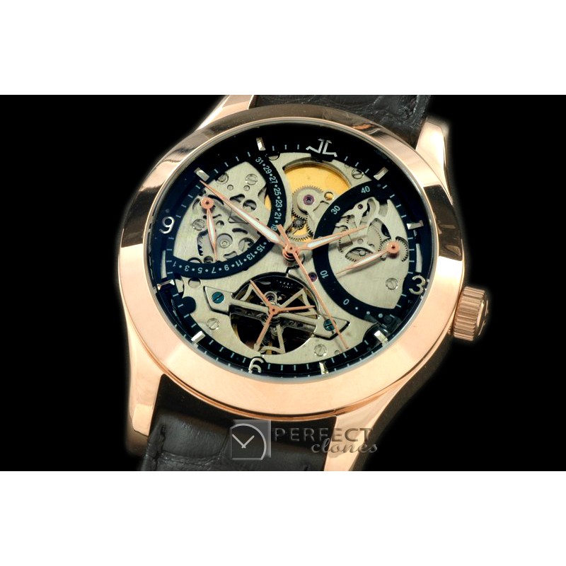 JL00208 Retrogating Date/Reserve Tourbillon RG/LE Skeleton Asian