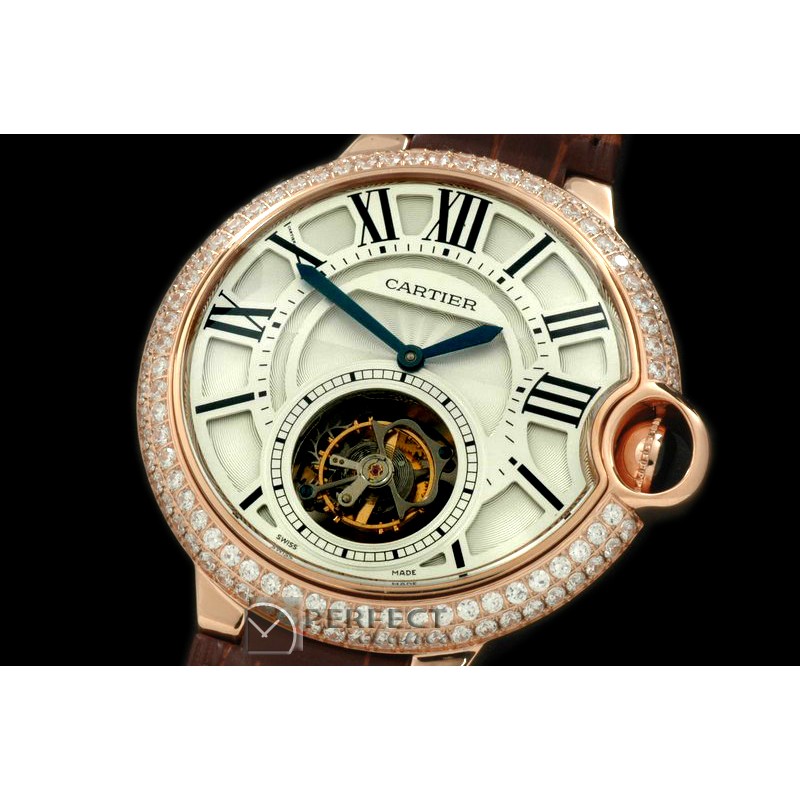 CARBA00006D Ballon de Cartier XL Tourbillon RG/LE Wht F-Tourbi