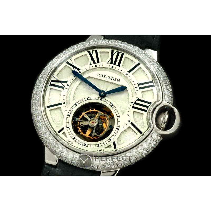 CARBA00001D Ballon de Cartier XL Tourbillon SS/LE Wht F-Tourbi