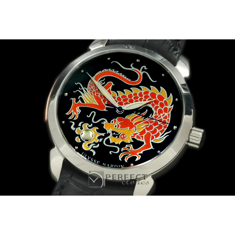 UNCL01002 Classico Enamel Champleve Dragin SS/LE Black A-2836