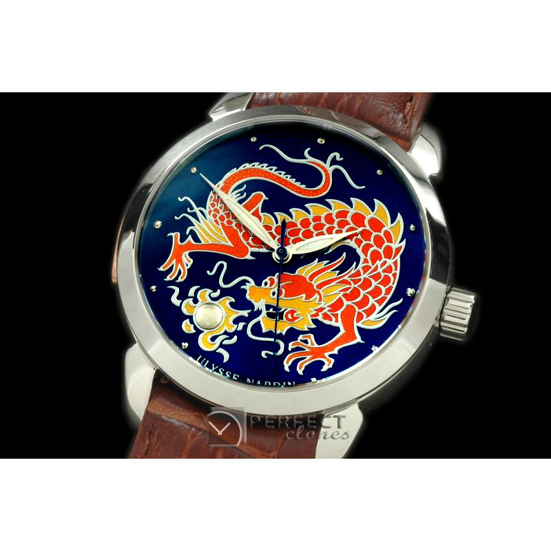 UNCL01003 Classico Enamel Champleve Dragin SS/LE Blue A-2836