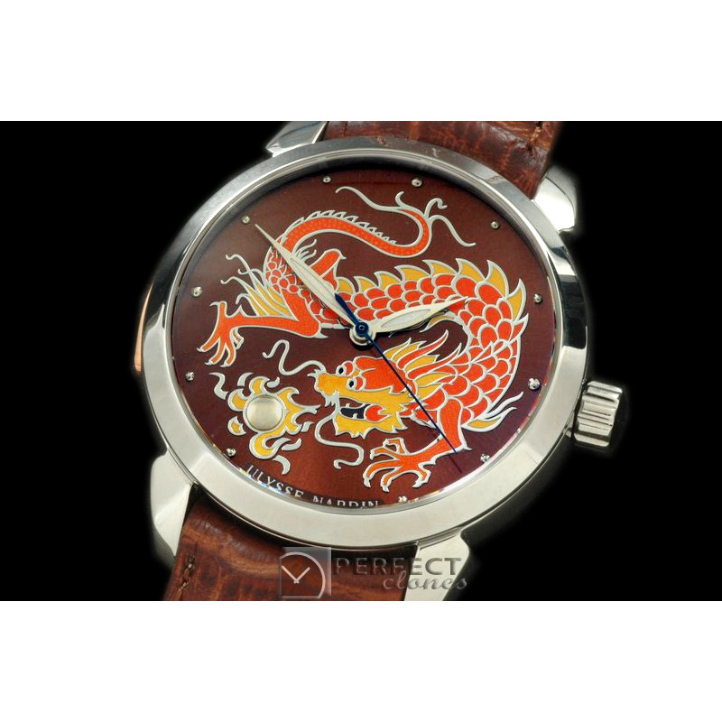 UNCL01005 Classico Enamel Champleve Dragin SS/LE Brown A-2836
