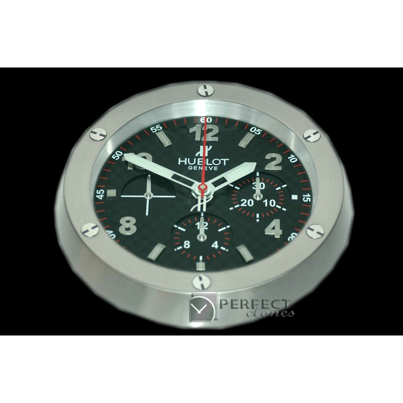 HBDC10001 Dealer Clock BigBang Style SS/CF Blk Swiss Quartz