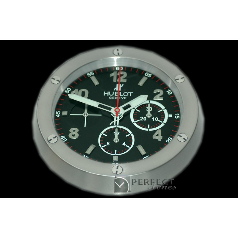 HBDC10002 Dealer Clock BigBang Style SS/Blk Swiss Quartz