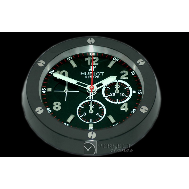 HBDC10012 Dealer Clock BigBang Style PVD/Blk Swiss Quartz