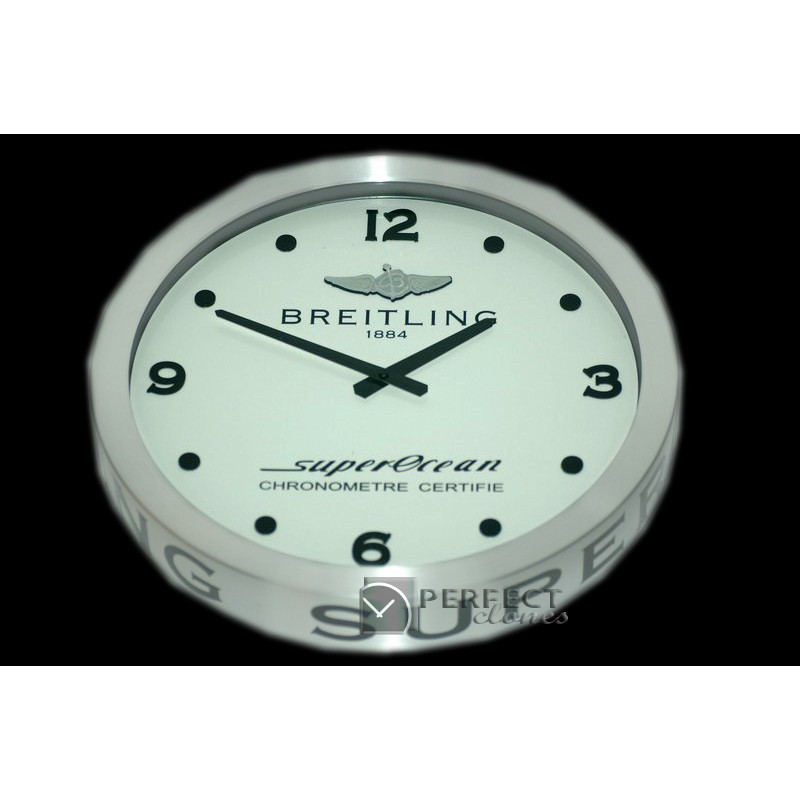 BLDC10001 Dealer Clock SuperOcean Style SS/Wht Swiss Quartz