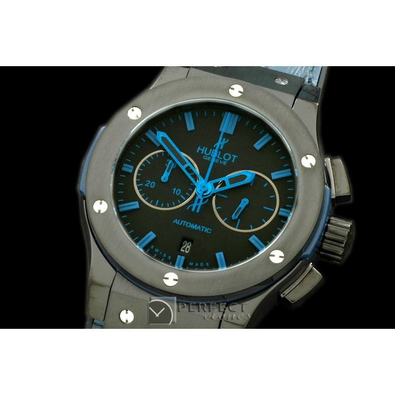 HBFSC00124 Classic Fusion Chrono V2 PVD/LE All Blk/Blue A-775S