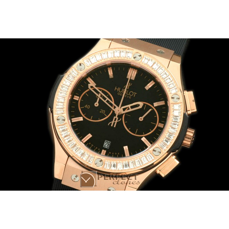 HBFSCL20066 Ladies Classic Fusion Chrono RG/RU Blk/Wht Jap Qtz