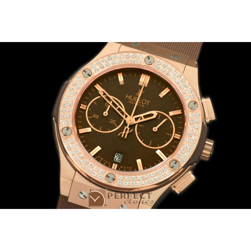 HBFSCL20033 Ladies Classic Fusion Chrono RG/RU Brown Jap Qtz