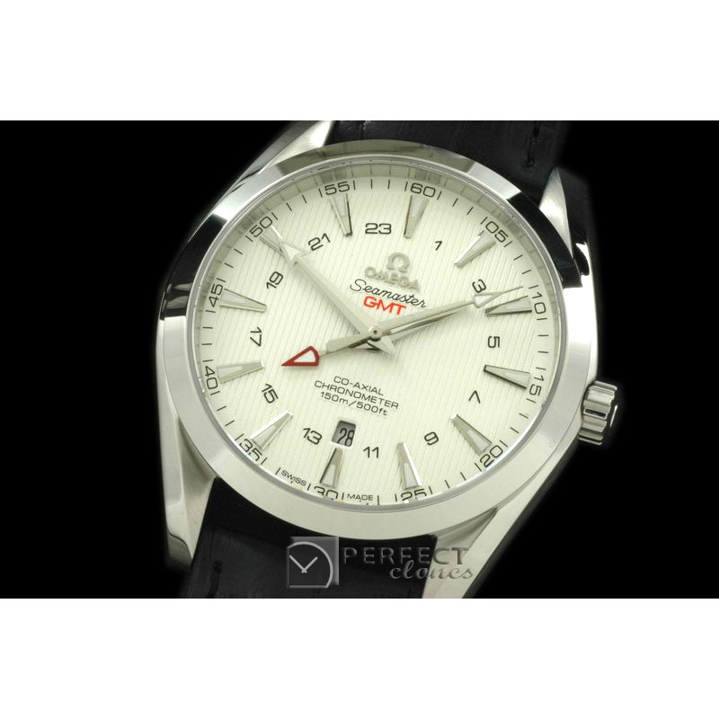 OMAT00101 Aqua Terra GMT SS/LE White Asian 2836