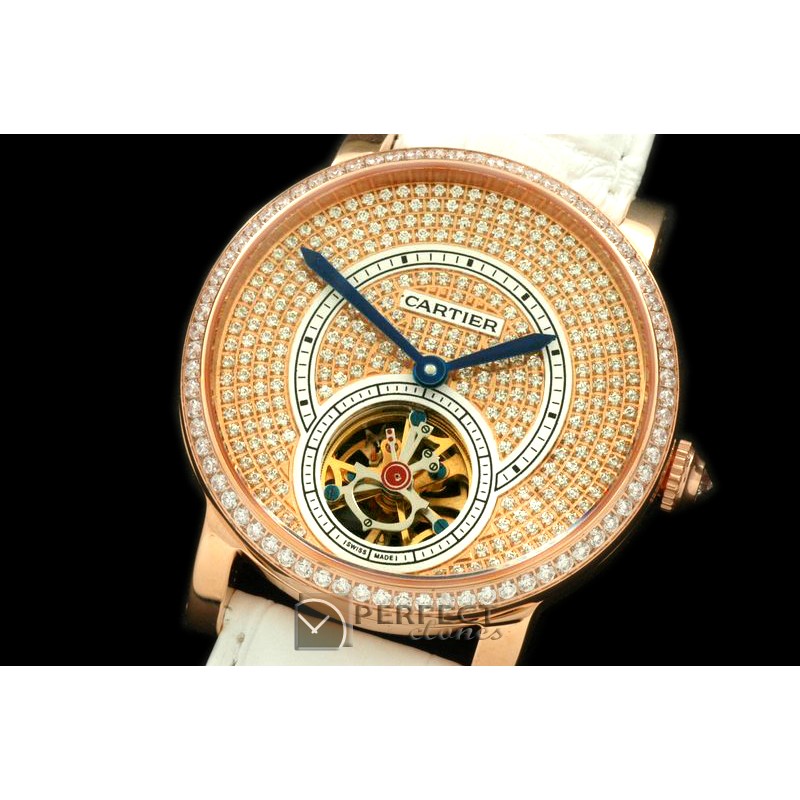 CARDC01036 Ronde de Cartier Tourbillon RG/LE Rose Gold Asian 281