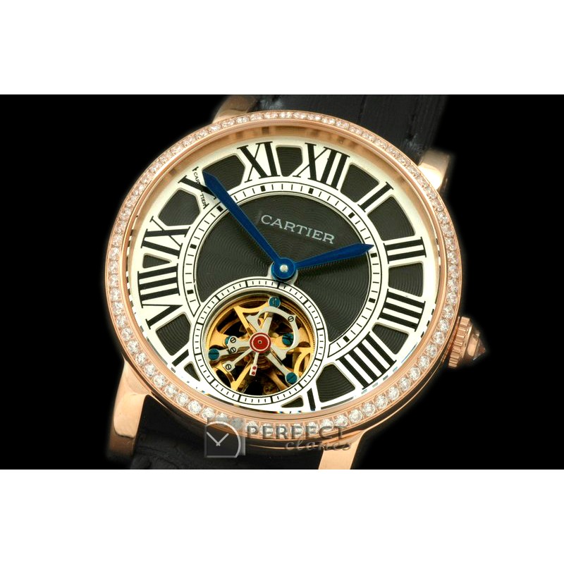 CARDC01032D Ronde de Cartier Tourbillon RG/LE Black Asian 2813