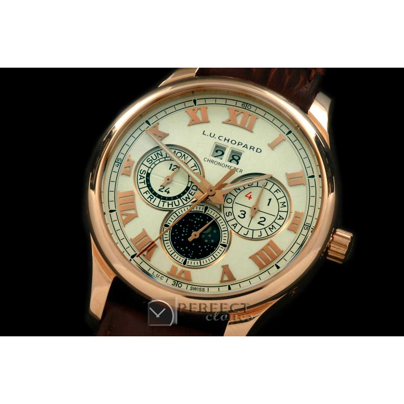 CPLUC10046 LUC Big Date Chronograph RG/LE White Asia 2813