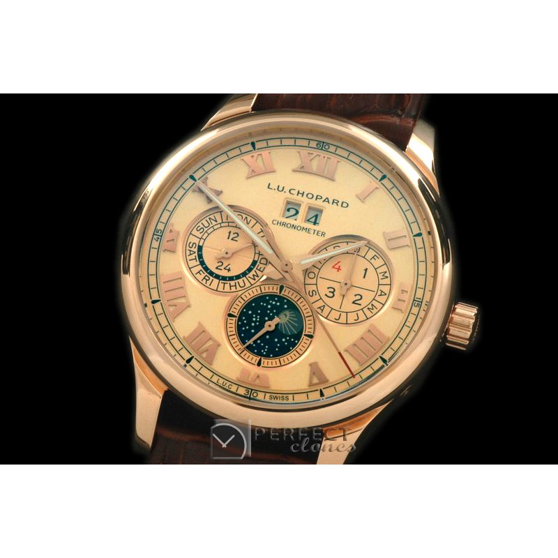 CPLUC10048 LUC Big Date Chronograph RG/LE R-Gold Asia 2813