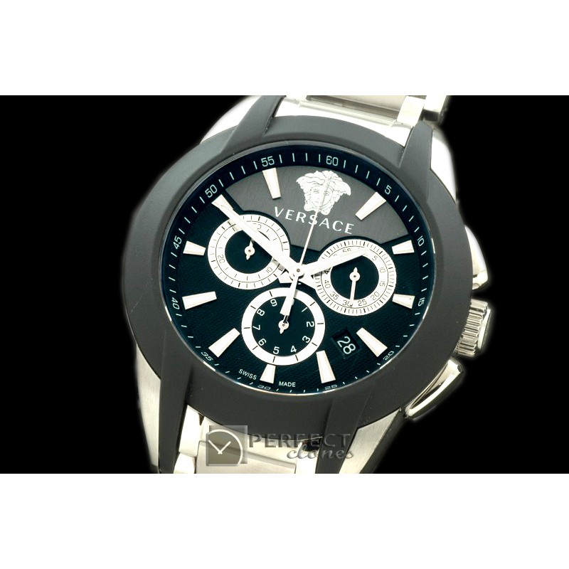 VE10111 Mod Character Chrono SS/SS Black Swiss Quartz