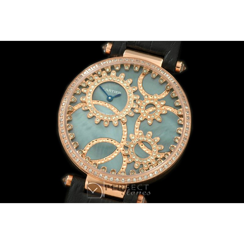 CARHJ10008 High Jewellery RG/LE MOP Green Swiss Quartz