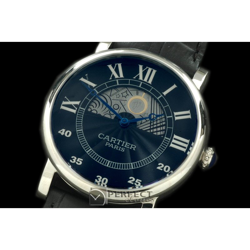 CARDC10007 Ronde De Cartier Day Phase SS/LE Black Jap Quartz