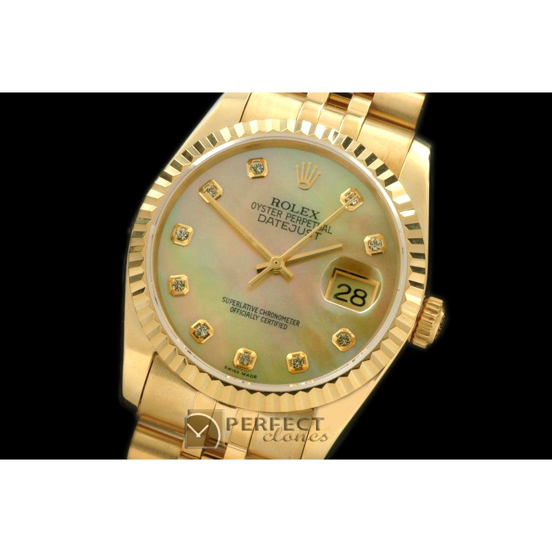 RDJMF00226 SS/YG Jubilee MOP Gold Diamond Swiss Eta 2836-2