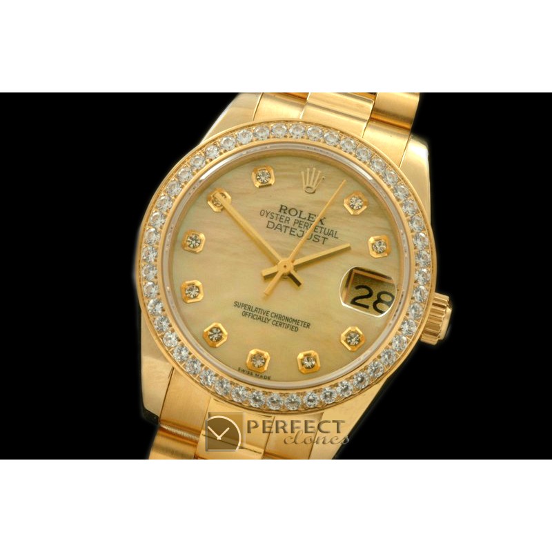 RDJmF00426D SS/YG Jubilee MOP Gold Diamond Swiss Eta 2836-2